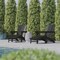 Flash Furniture Black Adirondack Chairs with Ottoman-Cupholder, 2PK 2-LE-HMP-1045-110-BK-GG - alternate 3